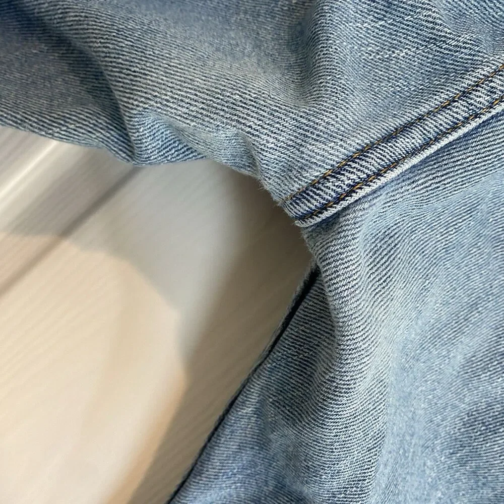 Levi's 505 Jeans Men's 36x32 Blue Straight Leg Denim Light Wash